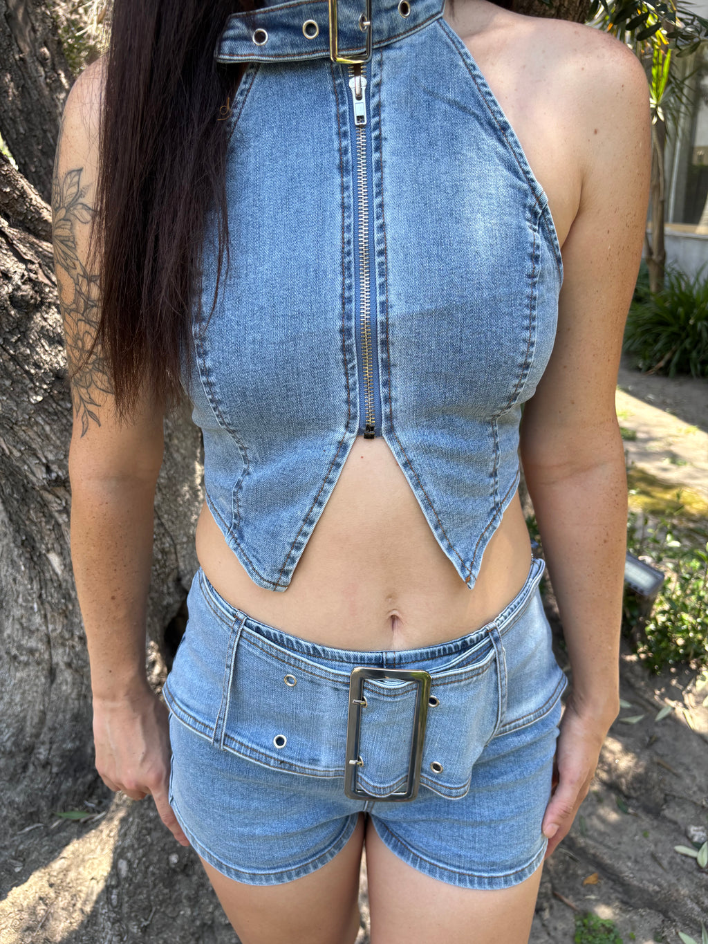Denim muse set