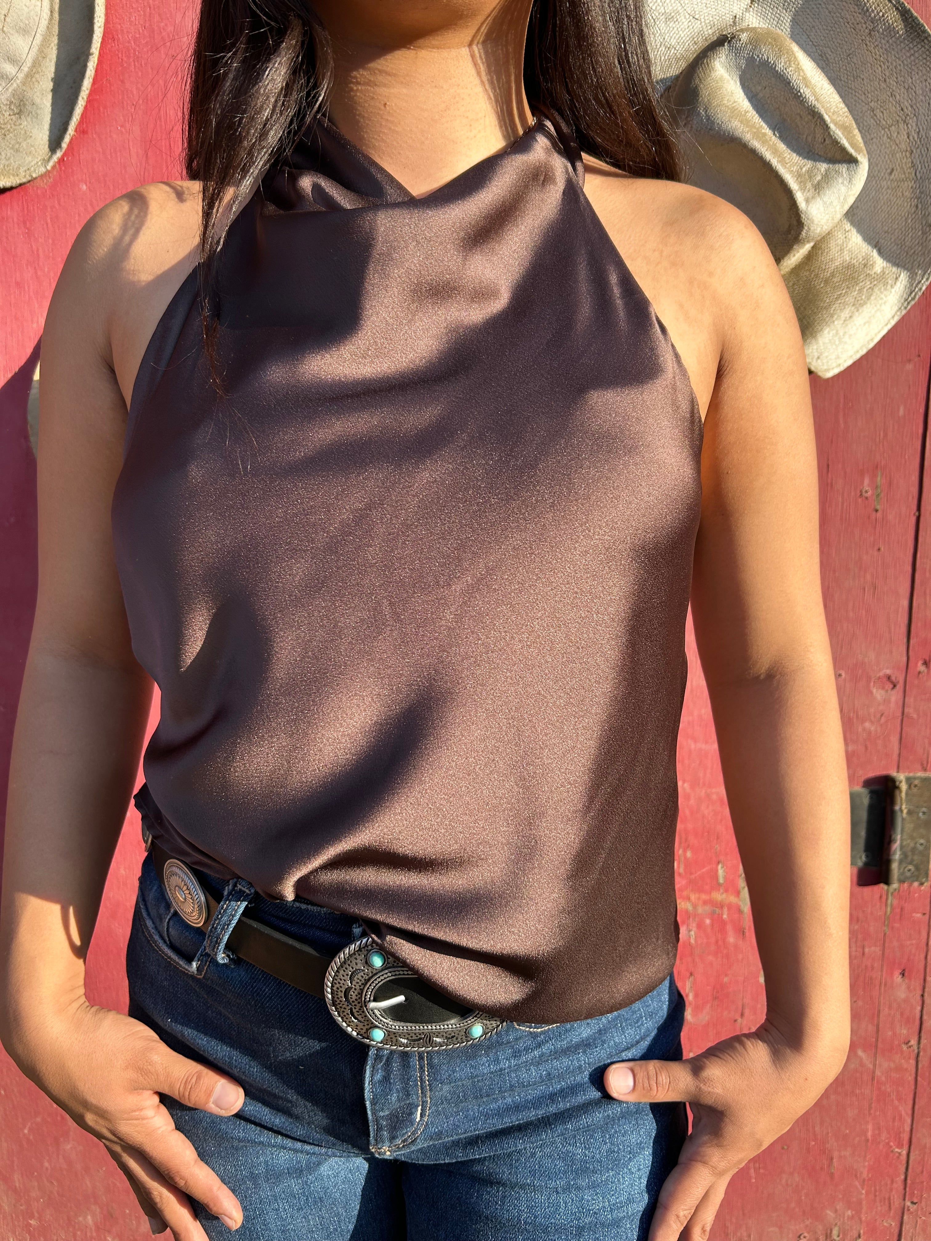 Chocolate Rodeo Halter Top