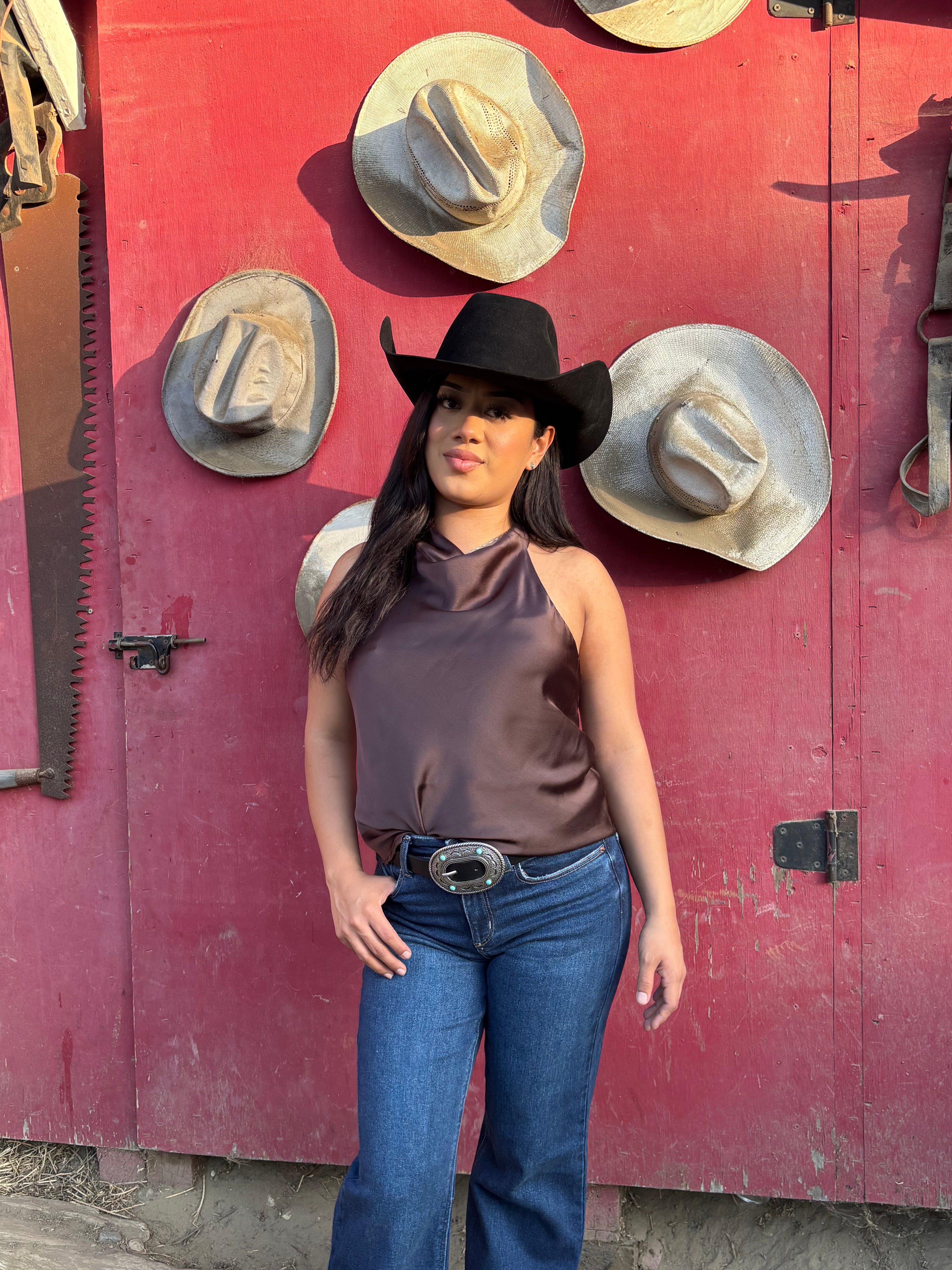 Chocolate Rodeo Halter Top