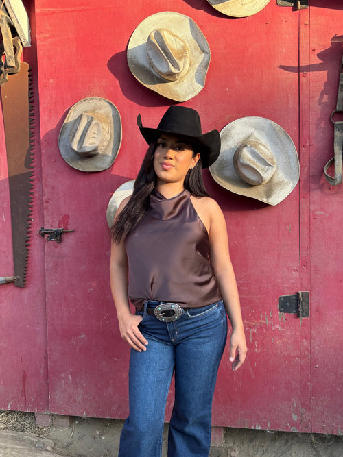 Chocolate Rodeo Halter Top